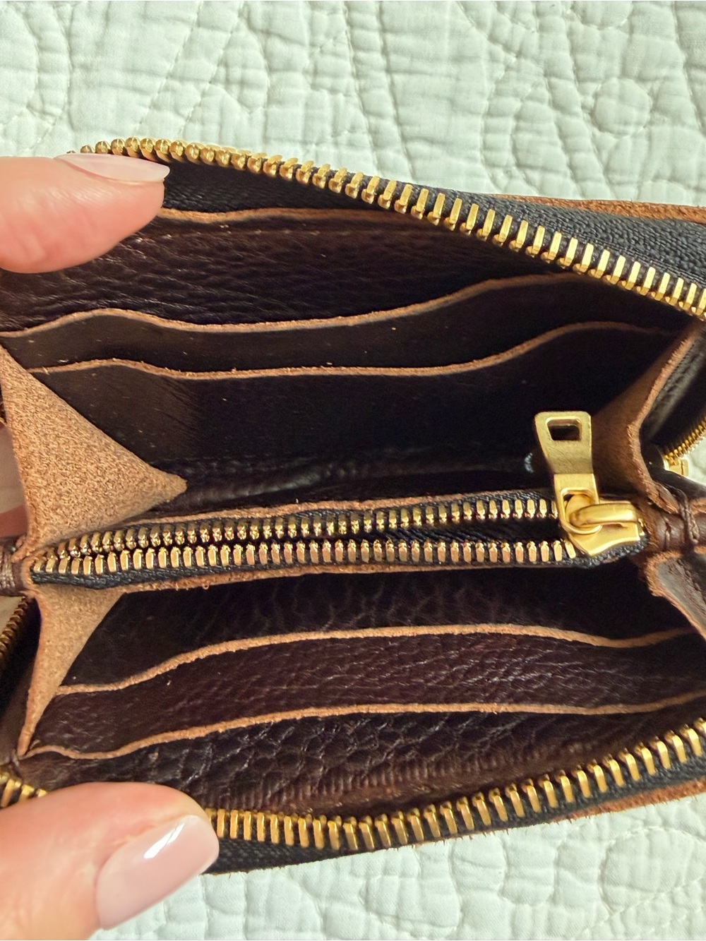 Portland Leather Metro Mini Crossbody and small zip wallet dark brown - Picture 9 of 9